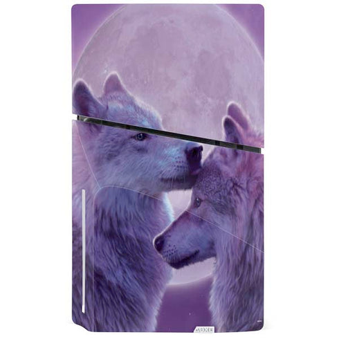 Loving Wolves by Vincent Hie PS5 Slim Disk Console Skin