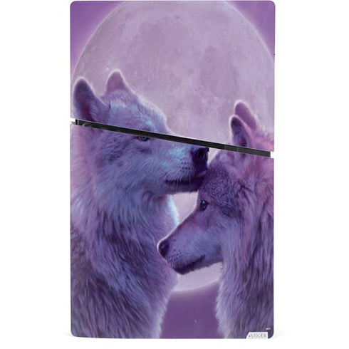 Loving Wolves by Vincent Hie PS5 Slim Digital Edition Console Skin