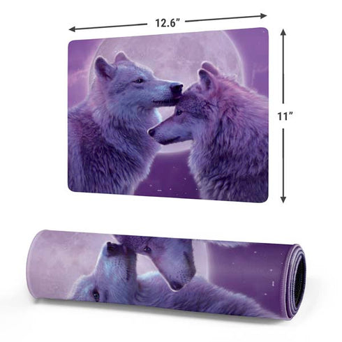 Loving Wolves by Vincent Hie Gaming Mouse Pad