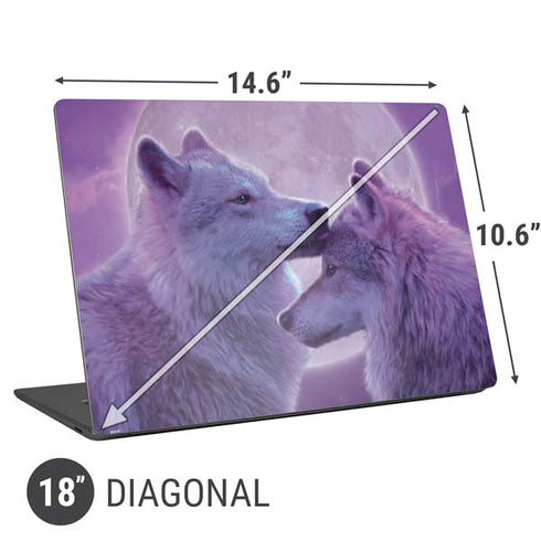 Vincent Hie Loving Wolves Universal Laptop 18in (14.6 x 10.6in) Skin