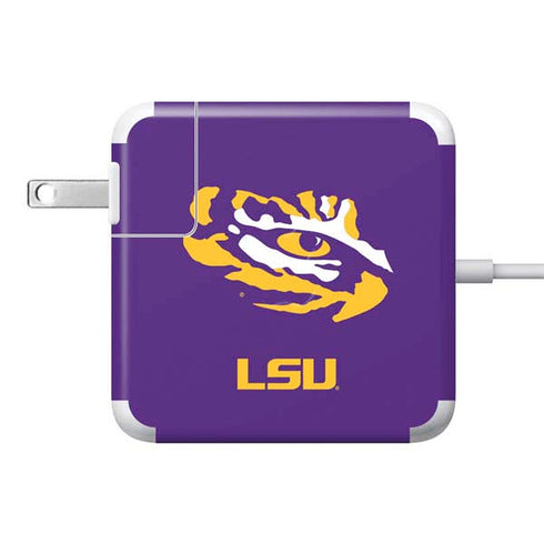 Louisiana State University - LSU Tiger Eye Logo 85W Power Adapter (15 and 17 inch MacBook Pro Charger) Skin
