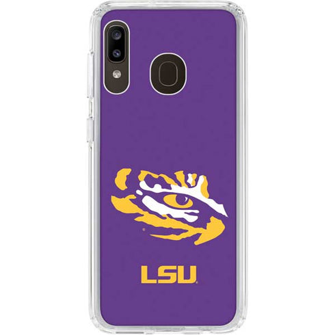 Louisiana State University - LSU Tiger Eye Logo Galaxy A20 Clear Case