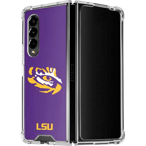 Louisiana State University - LSU Tiger Eye Logo Galaxy Z Fold4 5G Clear Case
