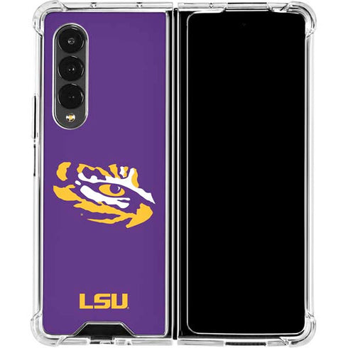 Louisiana State University - LSU Tiger Eye Logo Galaxy Z Fold4 5G Clear Case