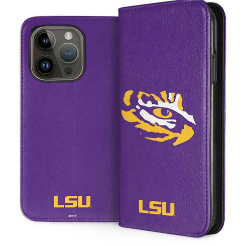 Louisiana State University - LSU Tiger Eye Logo iPhone 15 Pro Folio Case