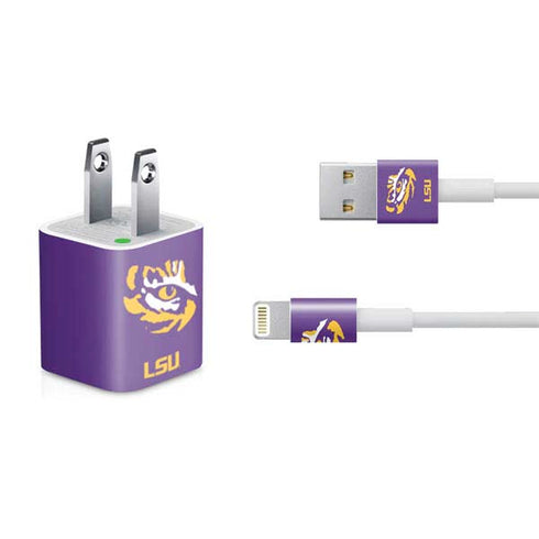Louisiana State University - LSU Tiger Eye Logo iPhone Charger (5W USB) Skin