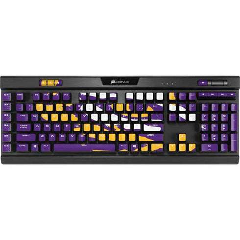 Louisiana State University - LSU Tiger Eye Logo K95 RGB PLATINUM Mechanical Gaming Keyboard Skin
