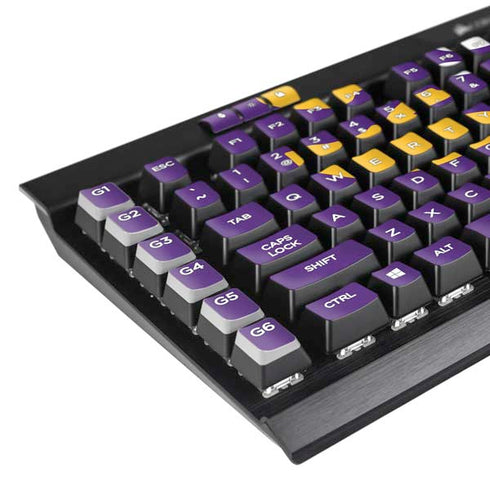 Louisiana State University - LSU Tiger Eye Logo K95 RGB PLATINUM Mechanical Gaming Keyboard Skin