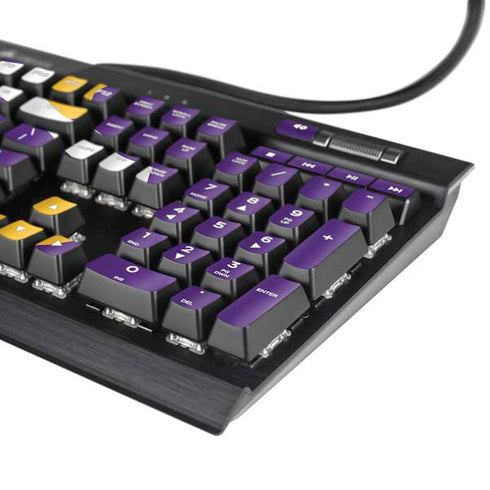 Louisiana State University - LSU Tiger Eye Logo K95 RGB PLATINUM Mechanical Gaming Keyboard Skin