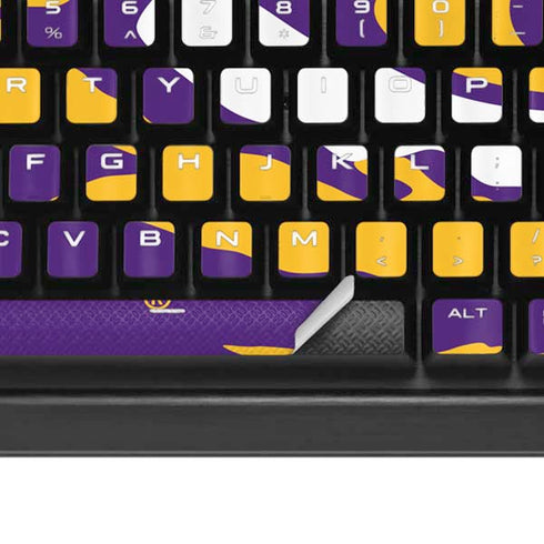 Louisiana State University - LSU Tiger Eye Logo K95 RGB PLATINUM Mechanical Gaming Keyboard Skin