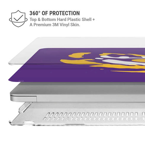 Louisiana State University - LSU Tiger Eye Logo MacBook Pro 15in (2016-19) Case plus Skin