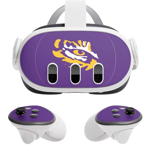 Louisiana State University - LSU Tiger Eye Logo Meta Quest 3 Skin
