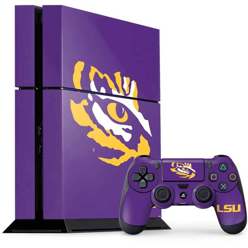 Louisiana State University - LSU Tiger Eye Logo PS4 Console and Controller Bundle Skin