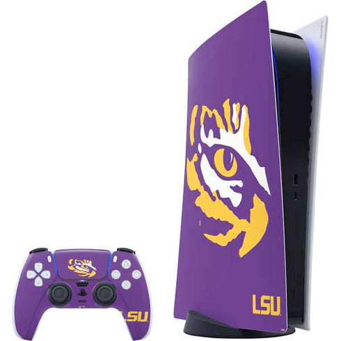 Louisiana State University - LSU Tiger Eye Logo PS5 Digital Edition Bundle Skin
