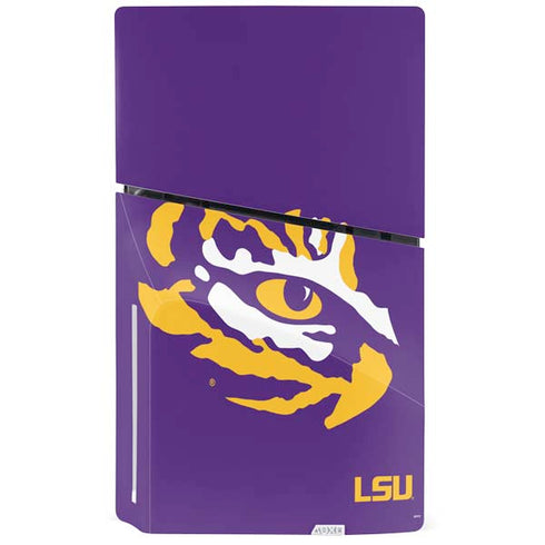 Louisiana State University - LSU Tiger Eye Logo PS5 Slim Disk Bundle Skin