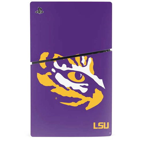 Louisiana State University - LSU Tiger Eye Logo PS5 Slim Digital Edition Bundle Skin