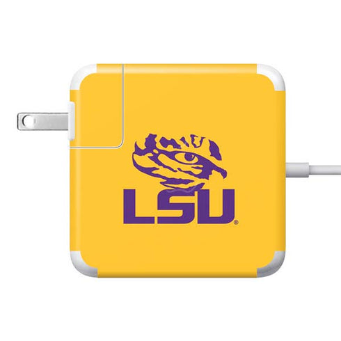 Louisiana State University - LSU Tiger Eye Logo Yellow 85W Power Adapter (15 and 17 inch MacBook Pro Charger) Skin