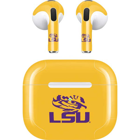 Louisiana State University - LSU Tiger Eye Logo Yellow Apple AirPods (3rd Gen 2021) Skin