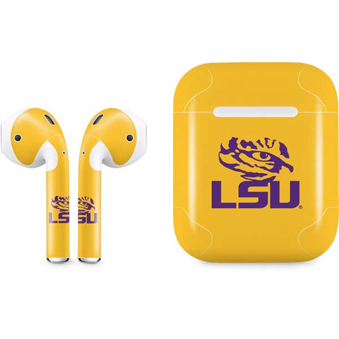 Louisiana State University - LSU Tiger Eye Logo Yellow Apple AirPods Skin