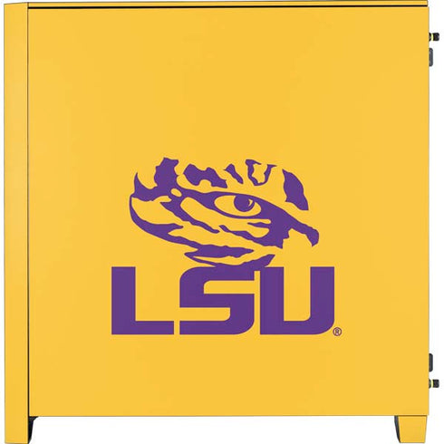Louisiana State University - LSU Tiger Eye Logo Yellow Corsair 4000D Tempered Glass Mid-Tower ATX Case Skin