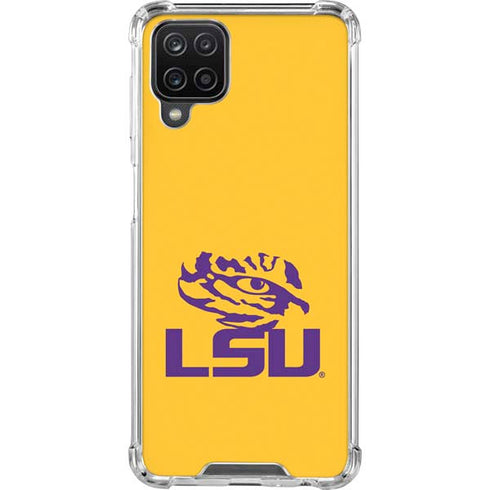Louisiana State University - LSU Tiger Eye Logo Yellow Galaxy A12 Clear Case