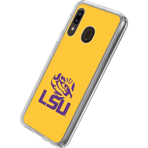Louisiana State University - LSU Tiger Eye Logo Yellow Galaxy A20 Clear Case