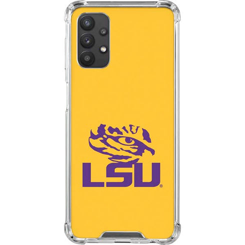 Louisiana State University - LSU Tiger Eye Logo Yellow Galaxy A32 5G Clear Case