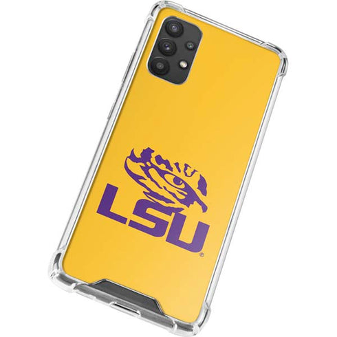 Louisiana State University - LSU Tiger Eye Logo Yellow Galaxy A32 5G Clear Case