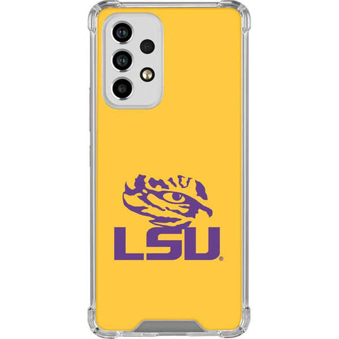 Louisiana State University - LSU Tiger Eye Logo Yellow Galaxy A53 5G Clear Case