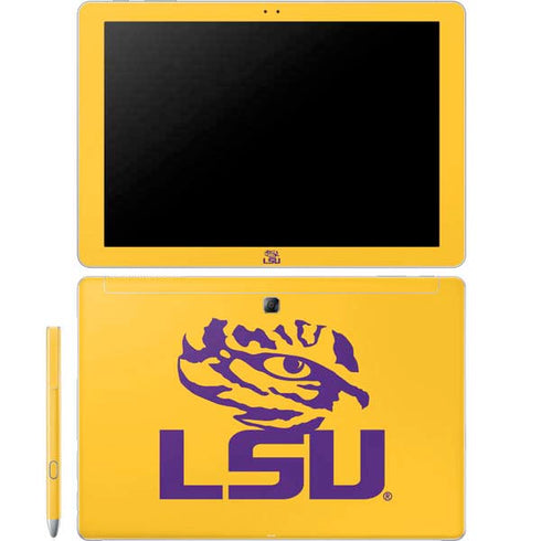 Louisiana State University - LSU Tiger Eye Logo Yellow Galaxy Book 12in Skin