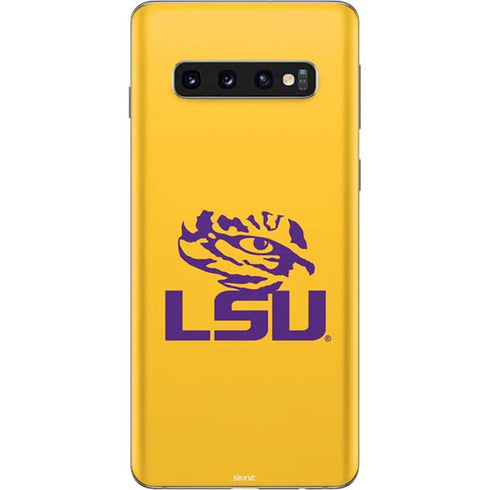 Louisiana State University - LSU Tiger Eye Logo Yellow Galaxy S10 Skin