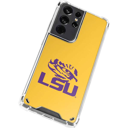 Louisiana State University - LSU Tiger Eye Logo Yellow Galaxy S21 Ultra 5G Clear Case