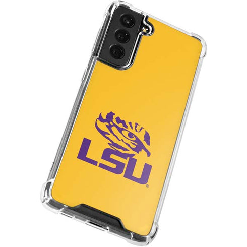 Louisiana State University - LSU Tiger Eye Logo Yellow Galaxy S22 Clear Case