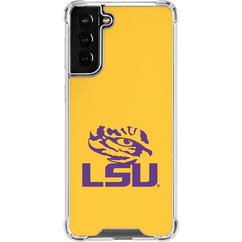 Louisiana State University - LSU Tiger Eye Logo Yellow Galaxy S22 Plus Clear Case