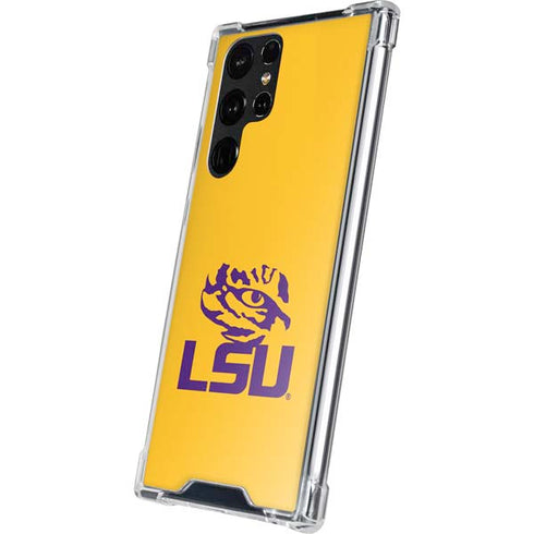 Louisiana State University - LSU Tiger Eye Logo Yellow Galaxy S22 Ultra Clear Case