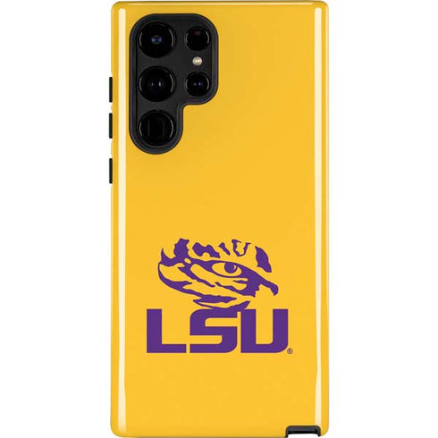Louisiana State University - LSU Tiger Eye Logo Yellow Galaxy S22 Ultra Pro Case