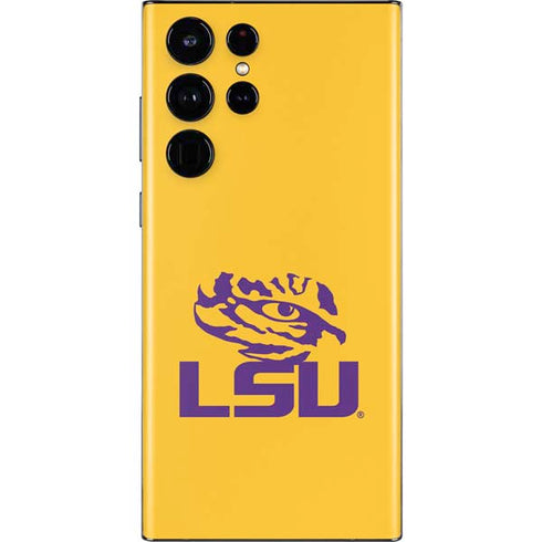 Louisiana State University - LSU Tiger Eye Logo Yellow Galaxy S22 Ultra Skin