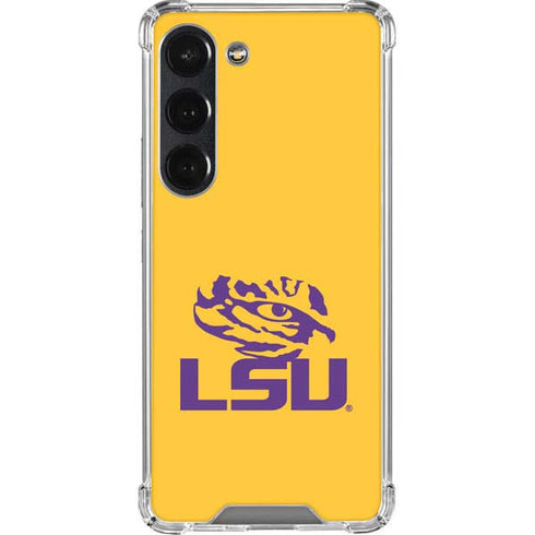 Louisiana State University - LSU Tiger Eye Logo Yellow Galaxy S23 Clear Case