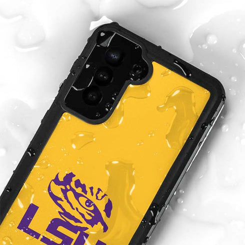Louisiana State University - LSU Tiger Eye Logo Yellow Galaxy S23 Waterproof Case