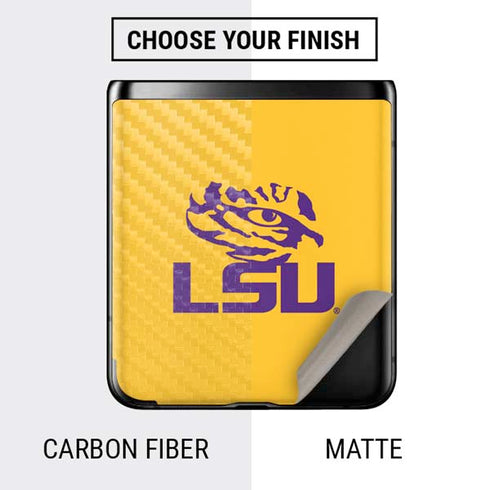 Louisiana State University - LSU Tiger Eye Logo Yellow Galaxy Z Flip Skin