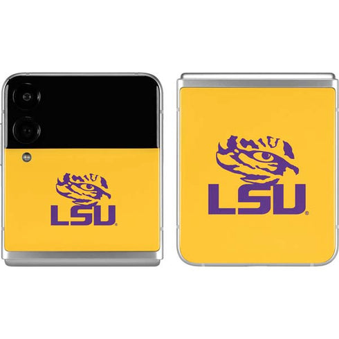 Louisiana State University - LSU Tiger Eye Logo Yellow Galaxy Z Flip4 5G Skin