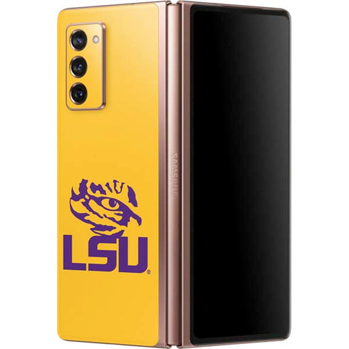 Louisiana State University - LSU Tiger Eye Logo Yellow Galaxy Z Fold2 5G Skin