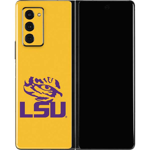 Louisiana State University - LSU Tiger Eye Logo Yellow Galaxy Z Fold2 5G Skin
