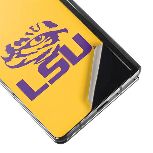 Louisiana State University - LSU Tiger Eye Logo Yellow Galaxy Z Fold2 5G Skin