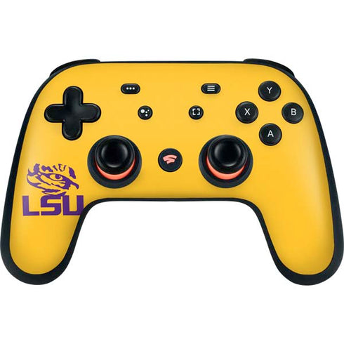 Louisiana State University - LSU Tiger Eye Logo Yellow Google Stadia Controller Skin