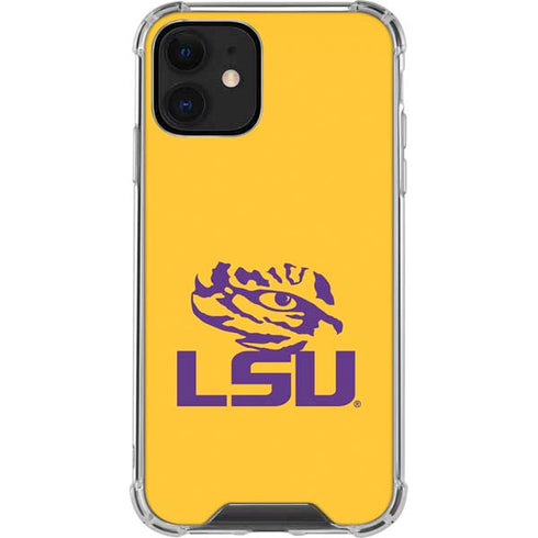 Louisiana State University - LSU Tiger Eye Logo Yellow iPhone 12 Clear Case