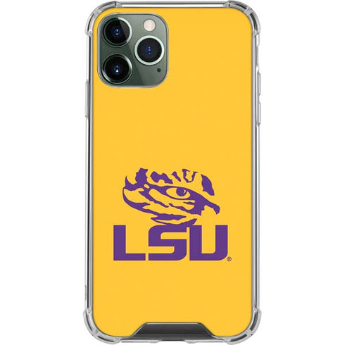 Louisiana State University - LSU Tiger Eye Logo Yellow iPhone 12 Pro Clear Case
