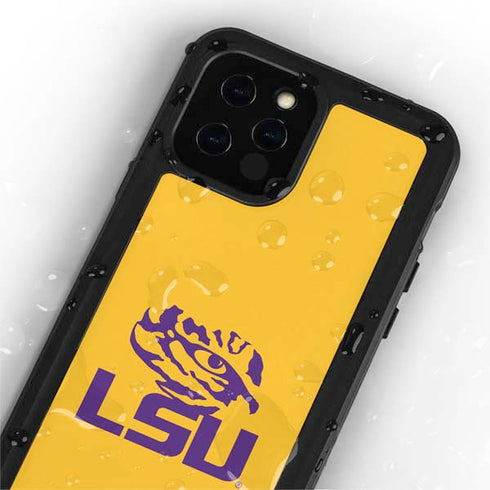 Louisiana State University - LSU Tiger Eye Logo Yellow iPhone 12 Pro Waterproof Case