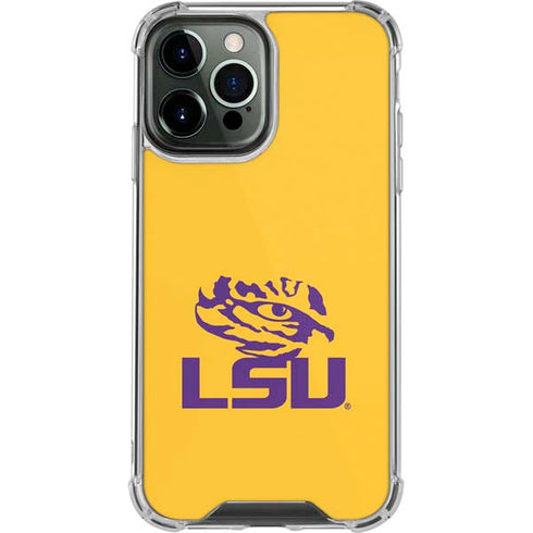 Louisiana State University - LSU Tiger Eye Logo Yellow iPhone 13 Pro Max Clear Case