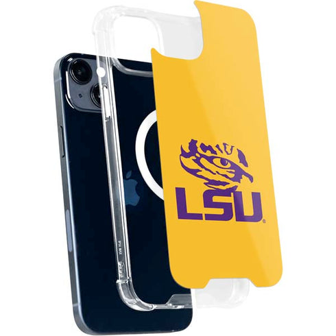 Louisiana State University - LSU Tiger Eye Logo Yellow iPhone 15 Plus MagSafe Case